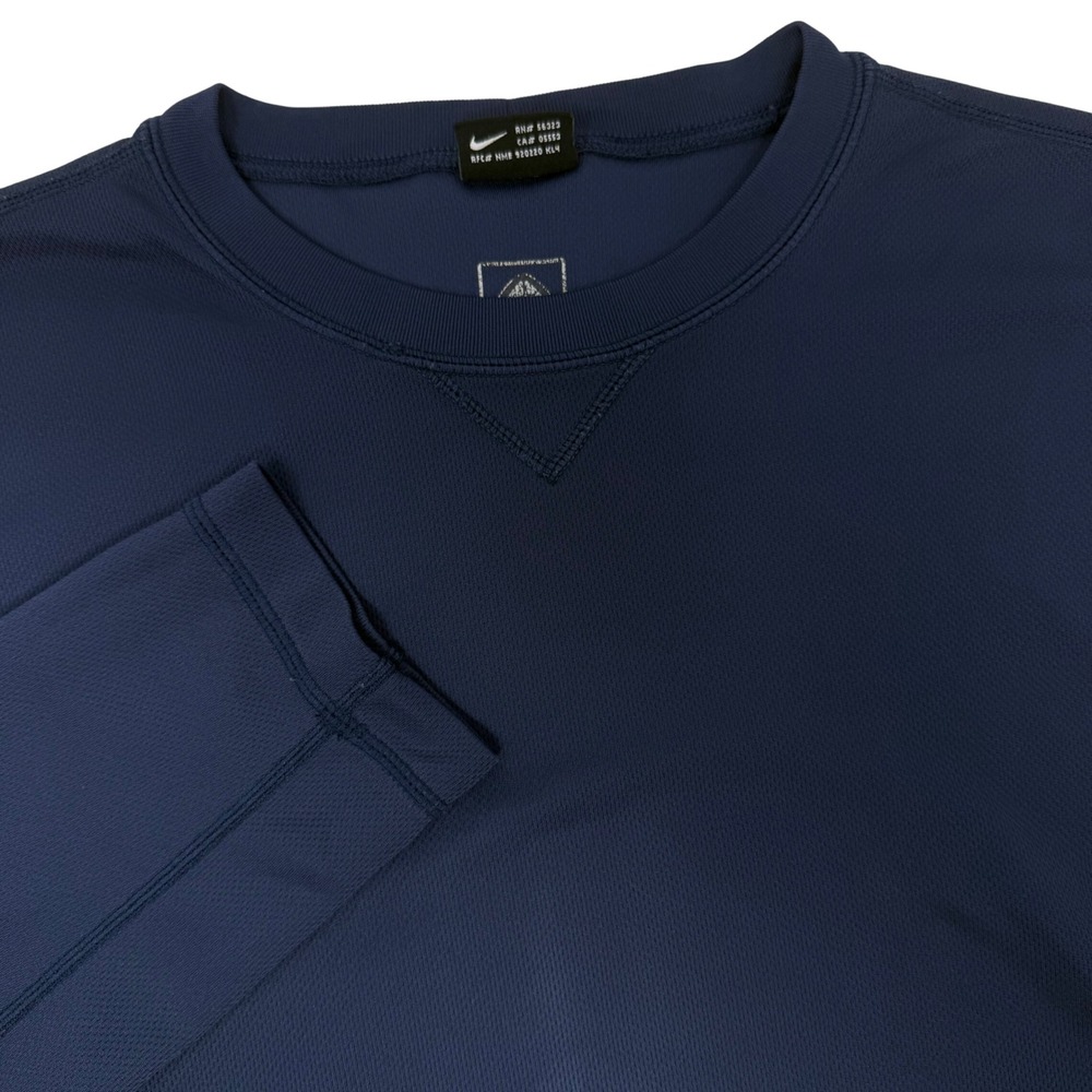 Nike ACG Mens Navy Blue Long Sleeve Base Layer Performance Shirt Large L